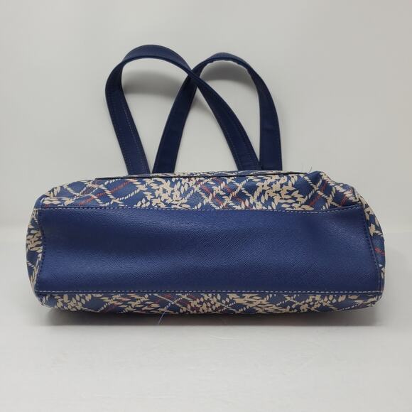 Ellen Tracy Blue patterned Bag 12"x3" - Picture 2 of 13